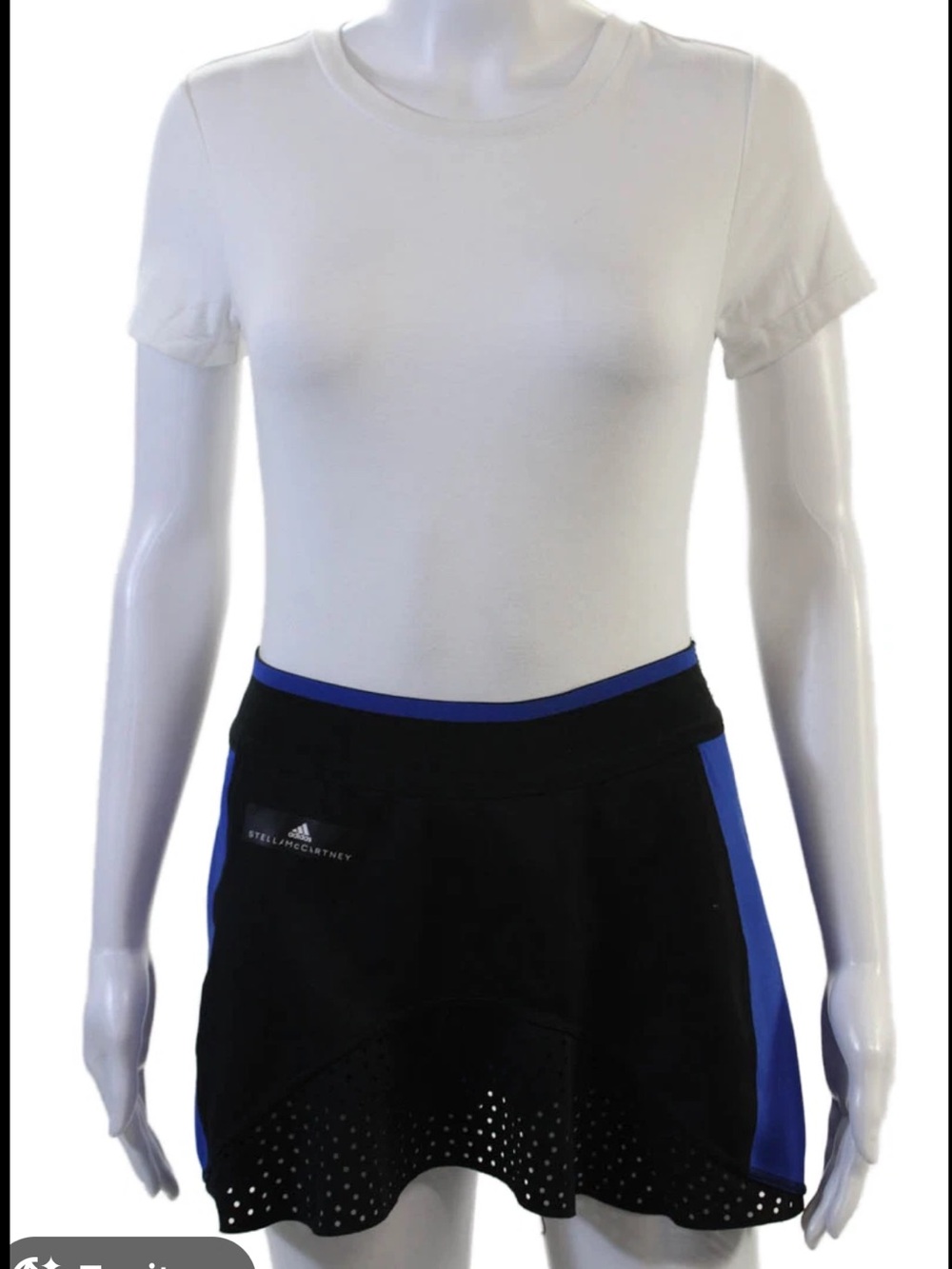 Adidas x Stella Mcartney Black and Blue Athletic Running tennis skirt (L)